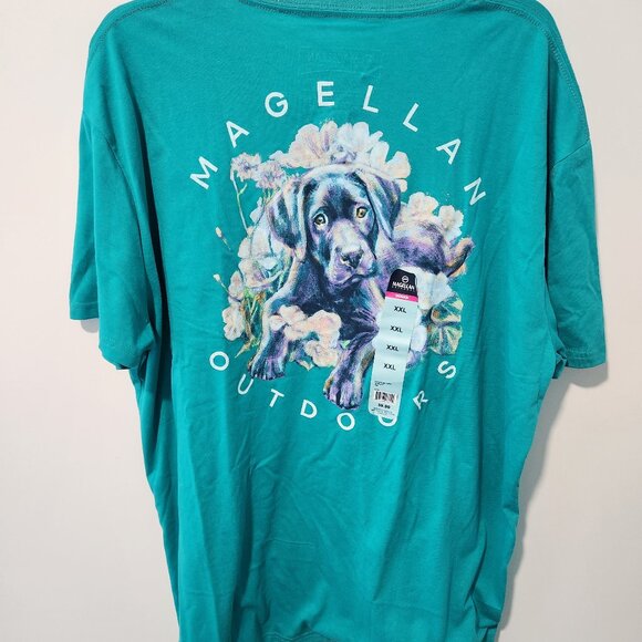 Magellan Outdoors Tops - Magellan Outdoors NEW Women's Floral Puppy T-shirt-  XXL